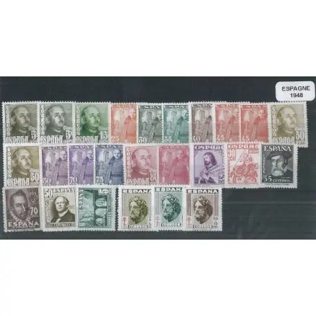 Remise Espagne année complète 1948 neuve