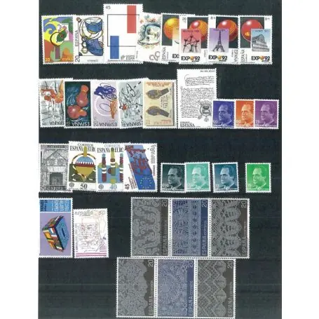 Prix Bas Espagne année complète 1989 neuve