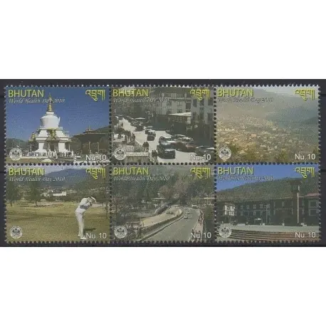 Petit Prix Bhoutan - 2010 - No 1850/1855 - Santé ou Croix-Rouge