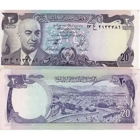 Billet de banque Afghanistan Pk N° 48 - 20 Afghanis Offre Spéciale