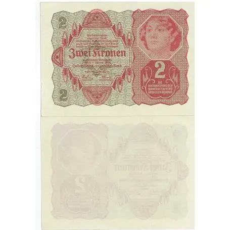 Billet de collection Autriche Pk N° 74. Billet de 2 Kronen Offre Limitée