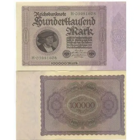 Billet Allemagne collection Pk N° 83 - Billet de banque 100000 Mark Pas Cher