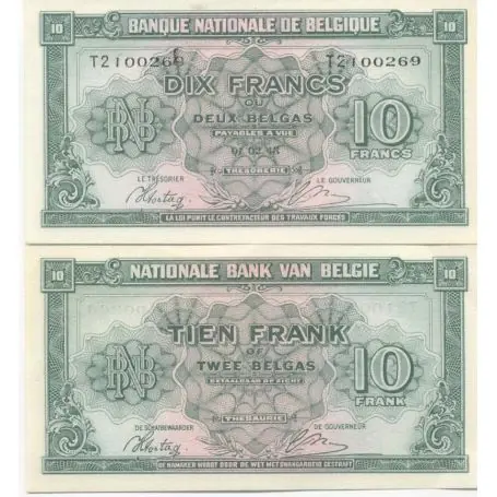 Billet de banque Belgique - Pk N° 122 - Billet de 10 Francs Achetez Aujourd’hui