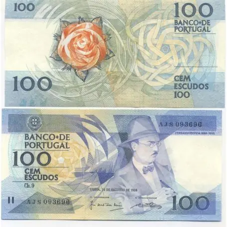 Billet de collection Portugal Pk N° 179 - 100 Escudos Prix Cassé