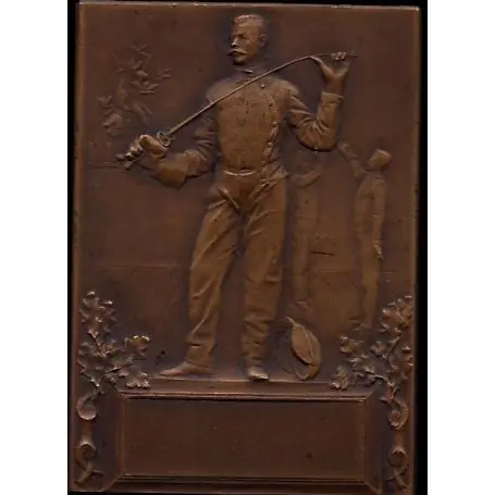 Plaquette : Escrimeur au premier plan - au fond le salut - SUP Satisfait Ou Remboursé