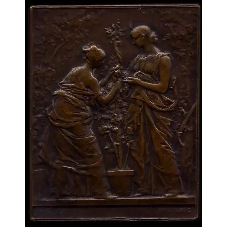 Promotion Saisonnière Plaquette : Horticulture - 2 jeunes femmes et un arbre - SUP