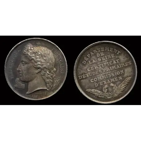 Jeton argent : Tête de Marianne - Enseignement Remise