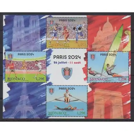 Acheter En Ligne Monaco - Blocs et feuillets - 2024 - No F3452 - Jeux Olympiques d'été