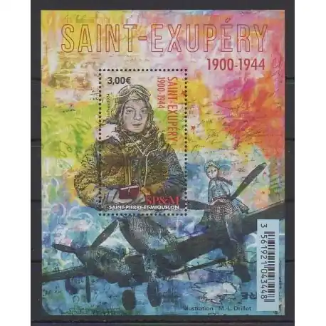 Prix Bas Saint-Pierre et Miquelon - Blocs et feuillets - 2024 - No F1338 - Saint-Exupéry