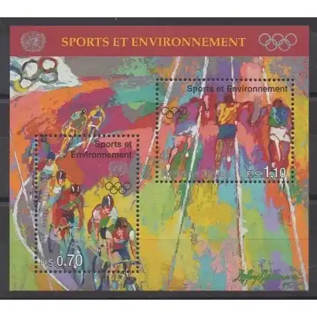 Livraison Gratuite Nations Unies (ONU - Genève) - 1996 - No BF8 - Sports divers - Environnement
