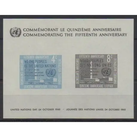 Original Nations Unies (ONU - New-York) - 1960 - No BF2