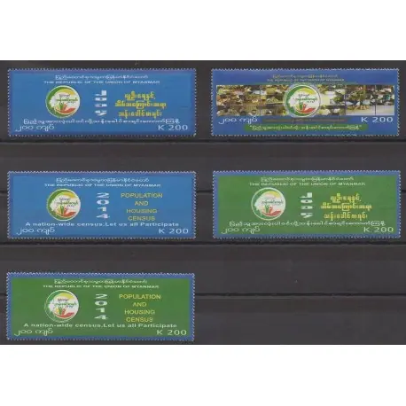Birmanie - 2014 - No 339/343 Prix Choc