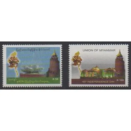 Birmanie - 2008 - No 291/292 - Histoire Prix Réduit