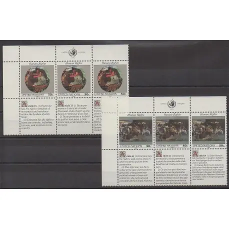 Nations Unies (ONU - New-York) - 1991 - No 599/604 - Droits de l'Homme Satisfait Ou Remboursé