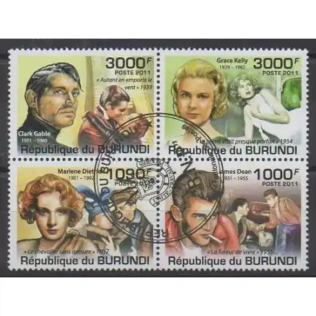 Meilleur Prix Burundi - 2011 - No 1257/1260 - Cinéma - Oblitérés