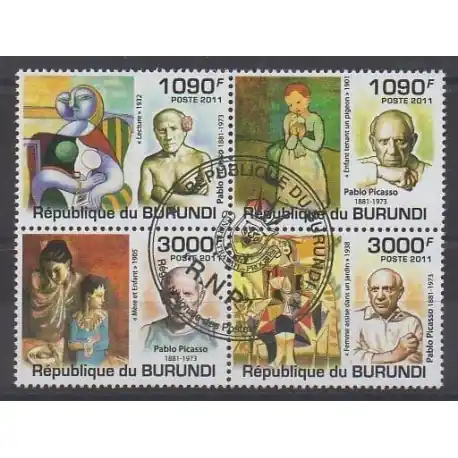 Burundi - 2011 - No 1309/1312 - Peinture - Oblitérés Prix Choc
