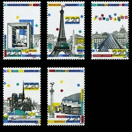 Prix Cassé Timbres France Série N° 2579/2583 neuf sans charnière