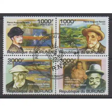 Burundi - 2011 - No 1321/1324 - Peinture - Oblitérés Nouvelle Collection