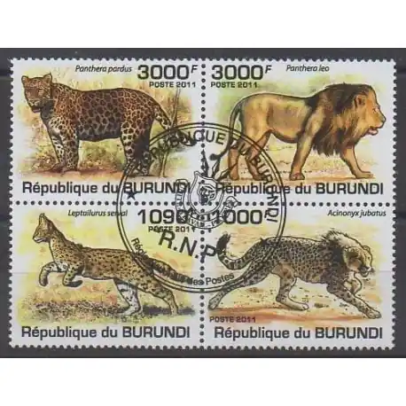 Meilleur Choix Burundi - 2011 - No 1189/1192 - Mammifères - Oblitérés
