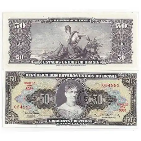 Billets de banque Bresil Pk N° 184 - 50 Cruzeiro Garantie Incluse