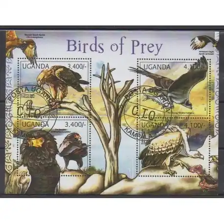 Ouganda - 2012 - No 2325/2328 - Oiseaux - Oblitérés Édition Limitée