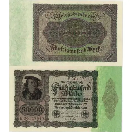 Affaire À Saisir Billets banque Allemagne Pk N° 80 - 50 000 Mark