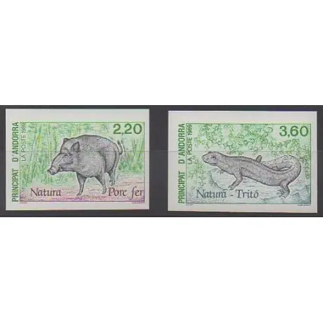 Premium Andorre - 1989 - No 382/383ND - Mammifères