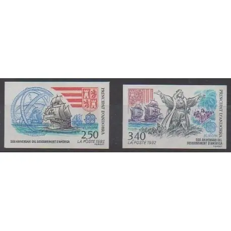 Andorre - 1992 - No 416/417ND - Christophe Colomb - Europa Promotion Saisonnière