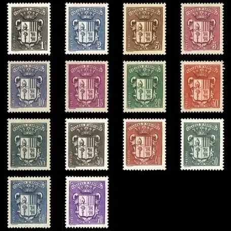Affaire À Saisir Timbre Andorre N° 47 au N° 60 neuf sans charnière