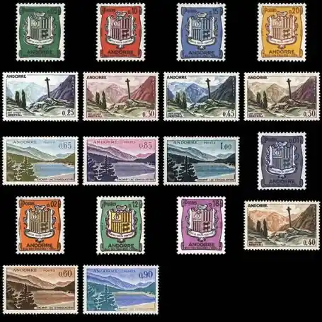 Bon Plan Timbre Andorre N° 153A au N° 164 neuf sans charnière