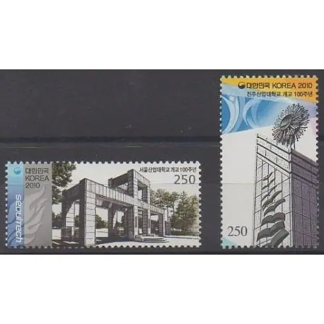 Certifié Corée du Sud - 2010 - No 2540/2541 - Sciences et Techniques