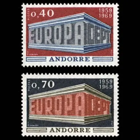 Nouvel Arrivage Europa 1969 Timbre Andorre N° 194 au N° 195 neuf sans charnière