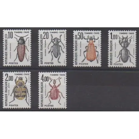 Acheter En Ligne France - Timbres-taxe - 1982 - No T103/T108 - Insectes