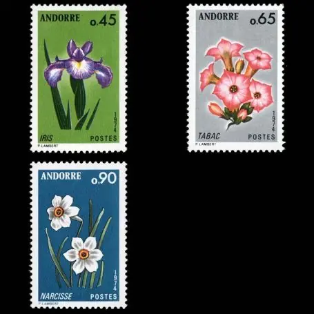 Marque Timbre Andorre N° 234 au N° 236 neuf sans charnière