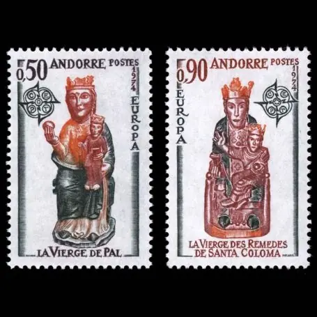 Commande En Gros Europa 1974 Timbre Andorre N° 237 au N° 238 neuf sans charnière