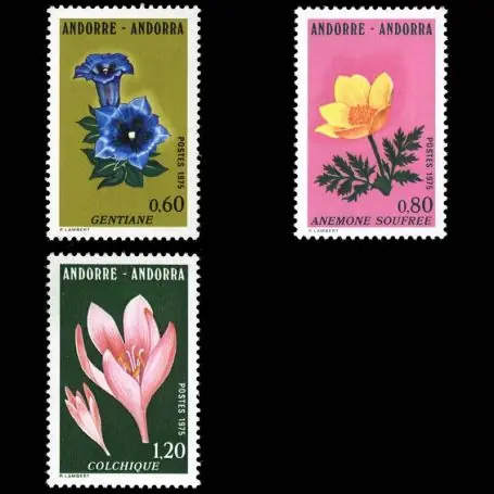 Livraison Gratuite Timbre Andorre N° 245 au N° 247 neuf sans charnière