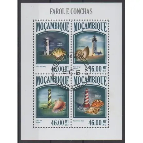 Mozambique - 2013 - No 5733/5736 - Phares - Vie marine - Oblitérés Commander Vite