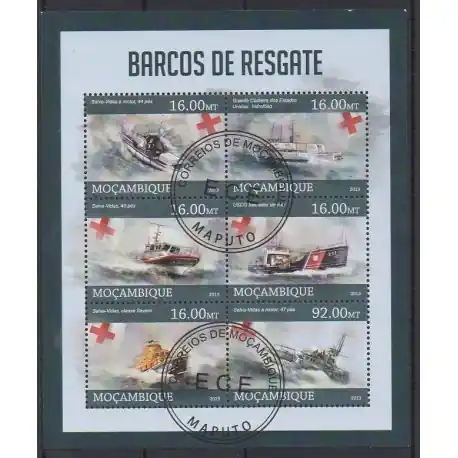 Marque Mozambique - 2013 - No 5489/5494 - Navigation - Santé ou Croix-Rouge - Oblitérés