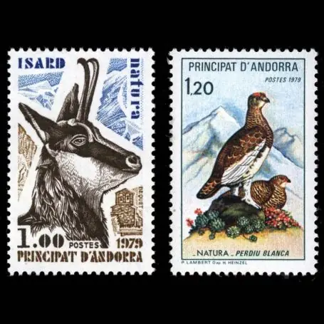 Authentique Timbre Andorre N° 274 au N° 275 neuf sans charnière