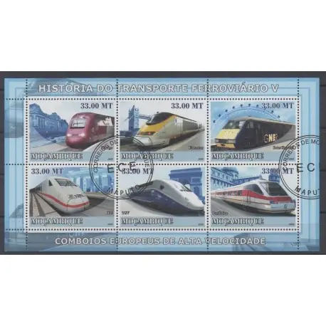 Top Vente Mozambique - 2009 - No 2614/2619 - Chemins de fer - Oblitérés