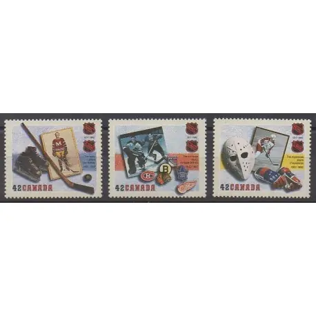 Canada - 1992 - No 1280/1282 - Sports divers Prix Choc