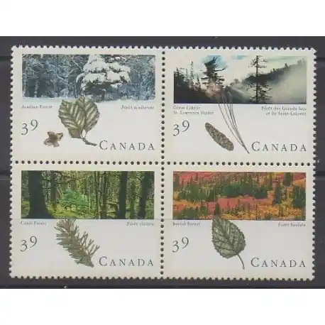 Offre Exclusive Canada - 1990 - No 1153/1156 - Arbres