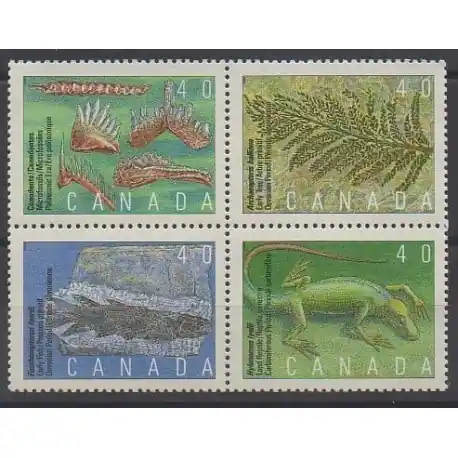 Canada - 1991 - No 1180/1183 - Animaux préhistoriques En Vogue