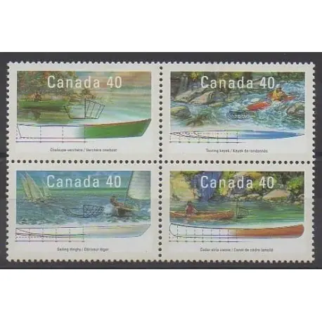 Canada - 1991 - No 1191/1194 - Navigation Satisfait Ou Remboursé