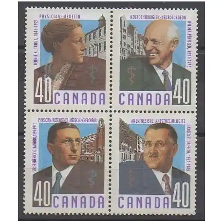 Canada - 1991 - No 1176/1179 - Santé ou Croix-Rouge Meilleur Prix