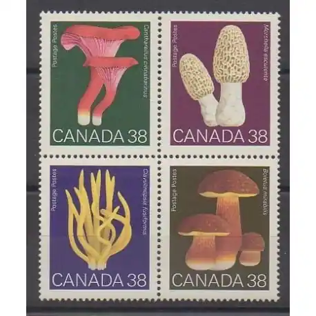 Canada - 1989 - No 1104/1107 - Champignons Meilleur Prix