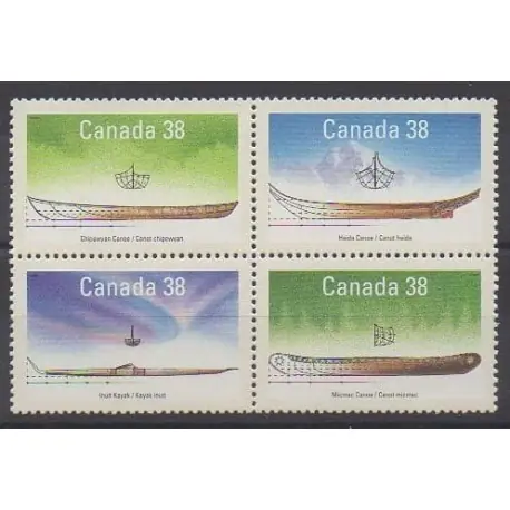 Canada - 1989 - No 1086/1089 - Navigation Artisanat