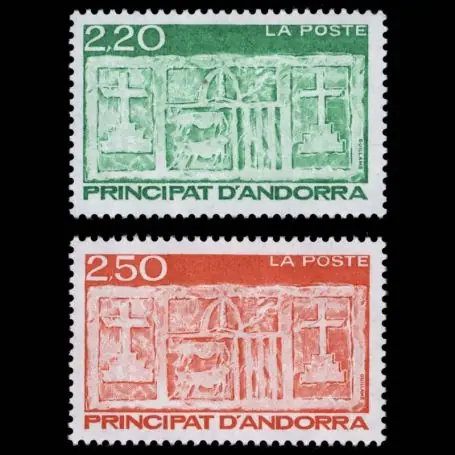 Livraison Gratuite Timbre Andorre N° 410 au N° 411 neuf sans charnière