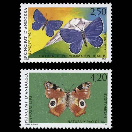 Marque Timbre Andorre N° 432 au N° 433 neuf sans charnière