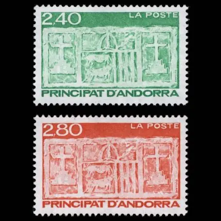 Top Vente Timbre Andorre N° 436 au N° 437 neuf sans charnière